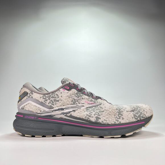 Brooks Ghost 15 Gray Running Shoes Lightweight Sneaker 1103931D147 Men’s Size 10 - Picture 1 of 10